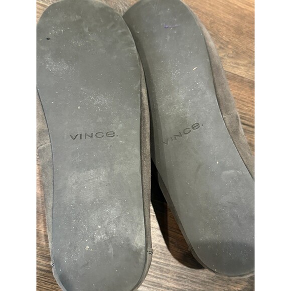 Vince Mens Suede Shearling Slippers Moccasins Size 10 Brown Lounge House Shoes main image 5